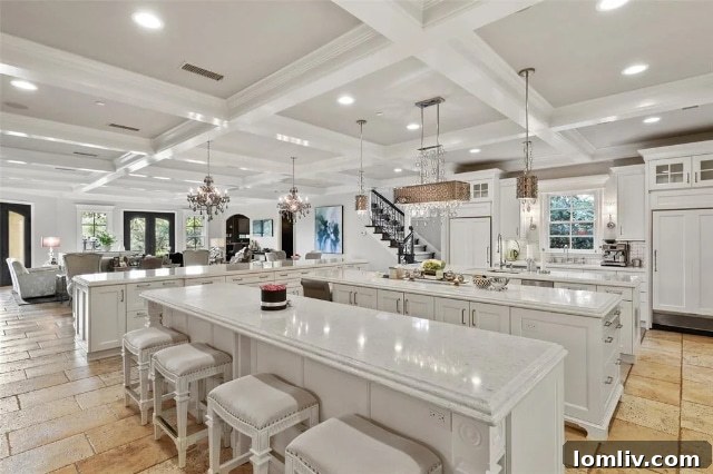 Gourmet Kitchen with Three Islands in a Luxury Southlake Home