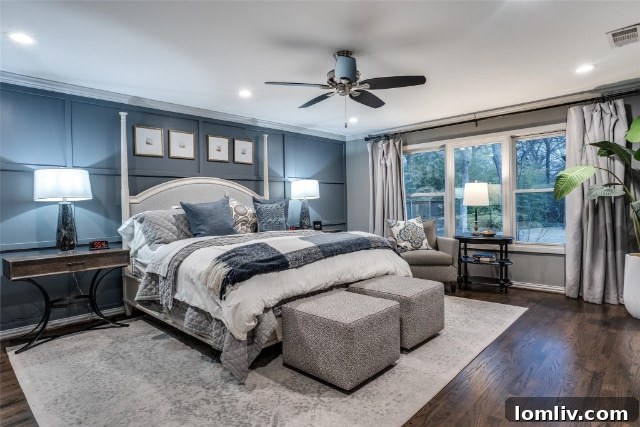 Primary Suite with Accent Wall at 8818 Lakemont Drive