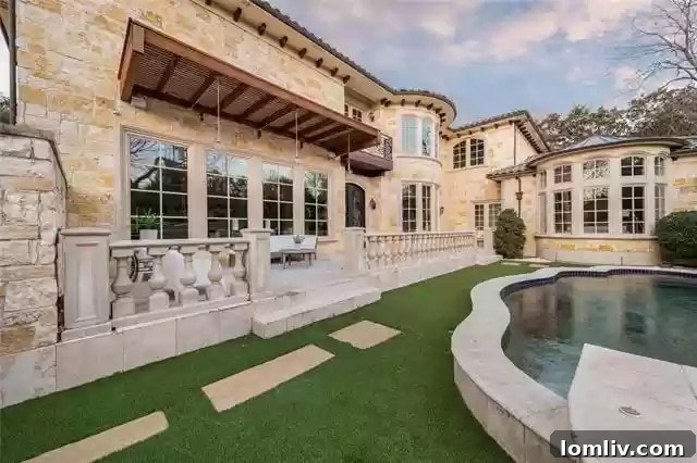 Elegant interior detail of a Mediterranean Revival luxury home