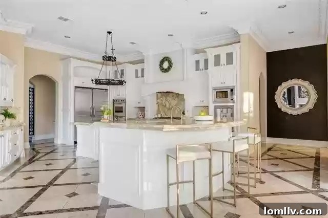 Spacious and bright family room with comfortable staging