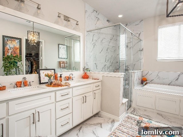 Luxurious primary bathroom at 324 Nursery Ln in The Grove