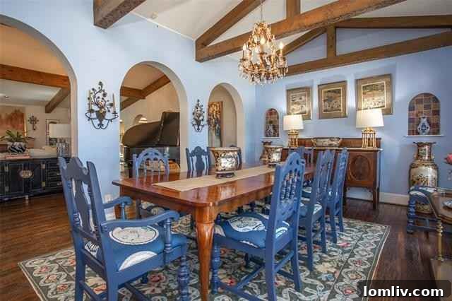 Living area with architectural details