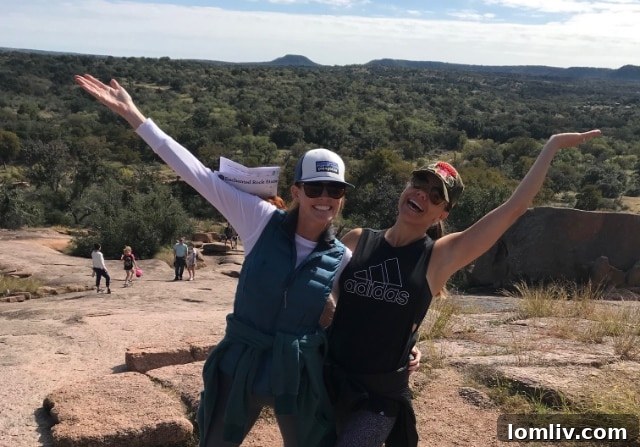 The DFW Home Girls, Corey Young and Rebecca Singleton, smiling