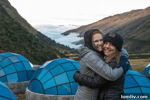 The adventures of the DFW Home Girls include serious scenery, showing a mountain landscape