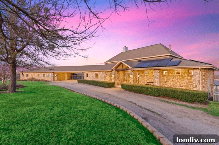 Expansive Corsicana Modern Farmhouse Estate with Green Landscape