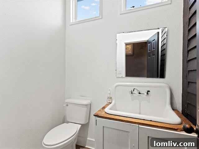 Updated bathroom in historic Fort Worth home