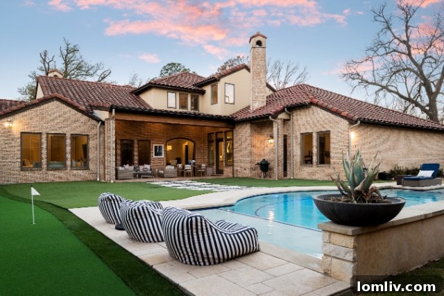 Exterior View of Mediterranean Home - 6531 Stefani Drive