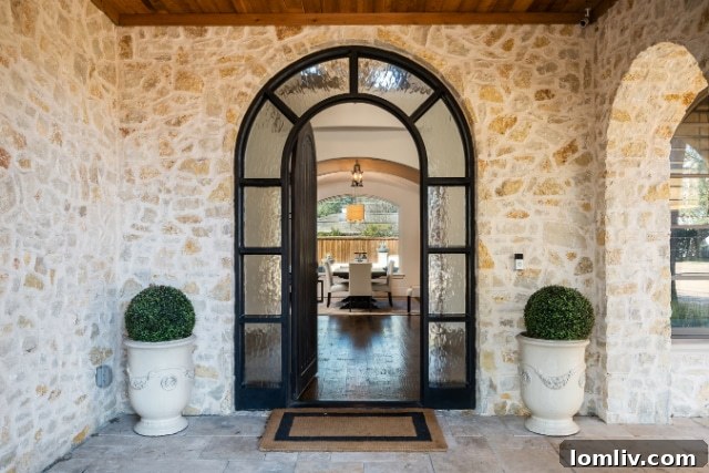 Elegant Entrance of Mediterranean Home - 6531 Stefani Drive