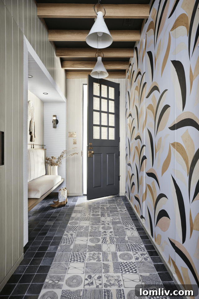 A detailed view of an interior space, showcasing Erin Sander's meticulous attention to texture and finish.