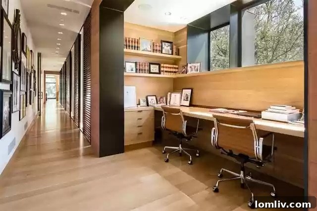 Modern Home Office Space with Abundant Natural Light