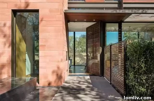 The Elegant Entryway of a Larry Speck Designed Highland Park Home
