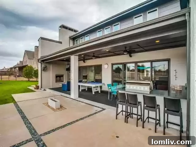 Luxurious saltwater pool and spa with electric safety cover