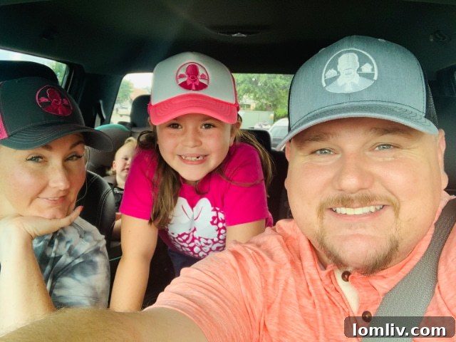 Joey Stanbery enjoying a road trip with his family