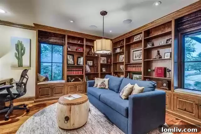 Spacious Owner's Suite with Attached Office and Fireplace