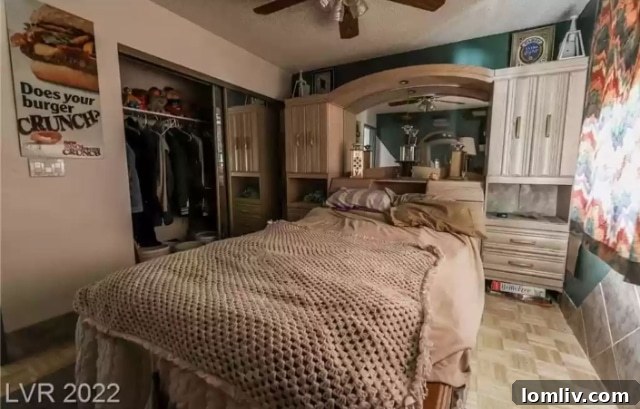 Messy Bedroom with Crumpled Sheets and Fast Food