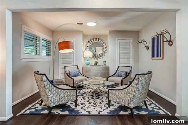 Versatile Room Adjacent to Den, Ideal for Home Office or Playroom