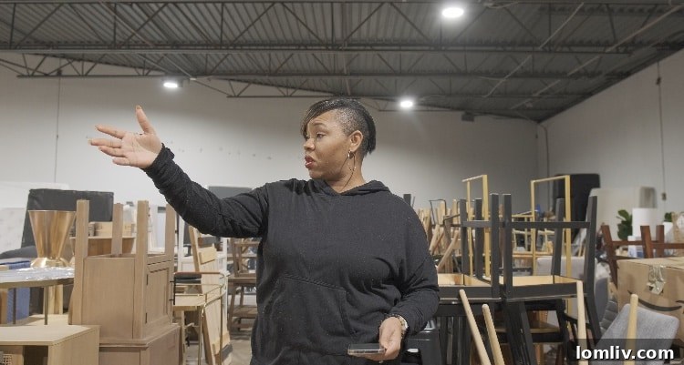 Big D Flipping Dynasty 6 Chauncey Pham on a renovation site, reflecting her authentic brand.