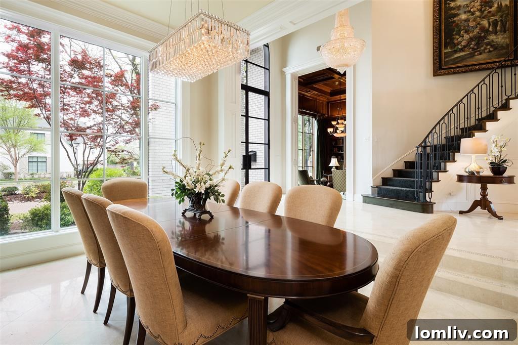 A cozy yet sophisticated seating area within the luxury Dallas home, demonstrating refined interior design.