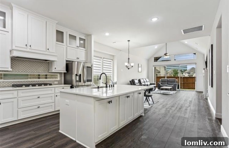 Contemporary kitchen with quartz countertops