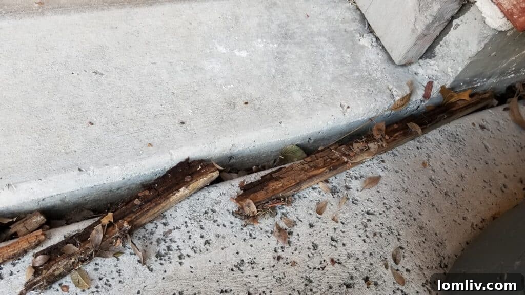 Unseen Invaders Devouring Your Home 4 Concrete form boards left in place, creating a bridge for termites