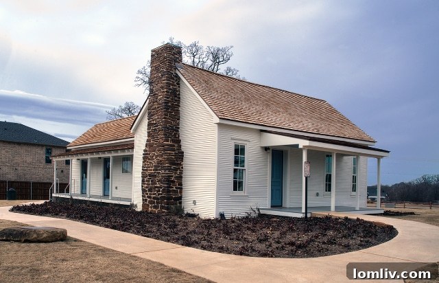 Exterior view of the historic Gibson Grant Cabin after restoration