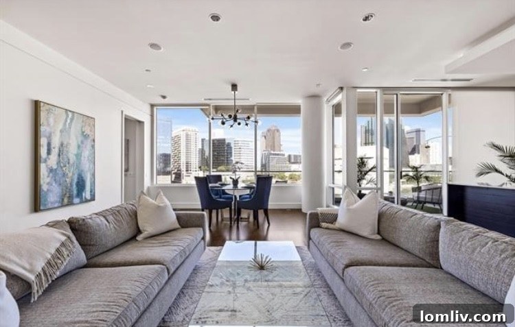 Spacious master bathroom with spa features in a Dallas luxury residence.