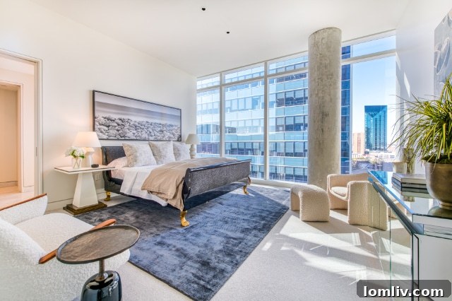 Luxurious Primary Bedroom with City Outlook