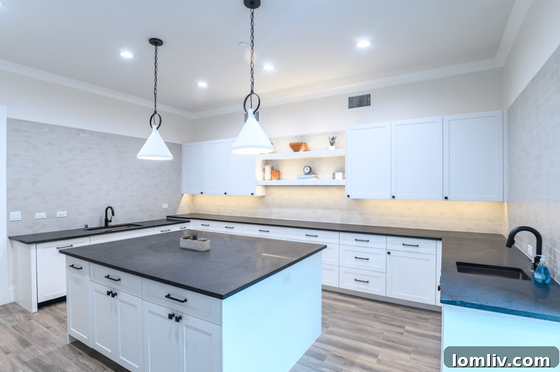 Contemporary design elements visible within the Dallas Builders Association's newly refurbished office.