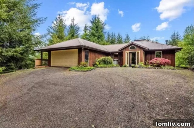 Charming exterior of the Castle Rock, Washington house