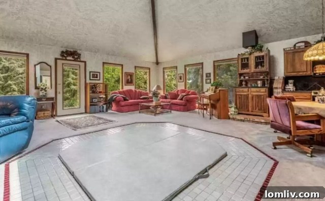 Dining area adjacent to the indoor hot tub