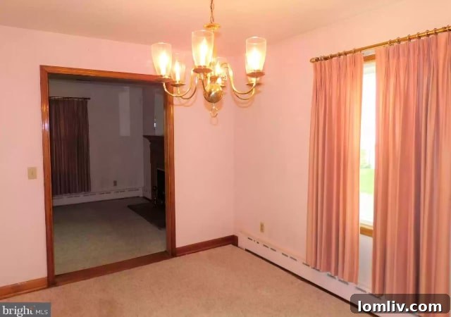 Pink-themed interior of the Fredericksburg home