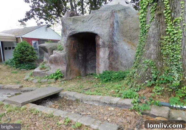 Bridge leading to the secluded man cave entrance