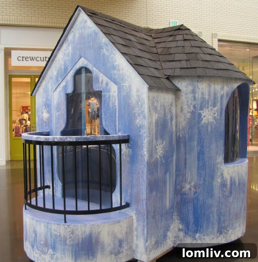 The Butscher family's intricate playhouse design, a highlight of the Dallas CASA Parade of Playhouses.