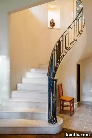 Interior view showcasing unique architectural elements in the Dallas luxury home