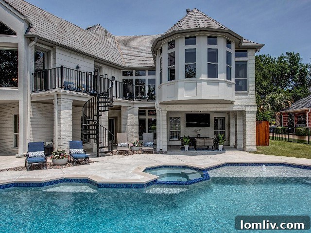 Backyard with pool, patio, and artificial turf area