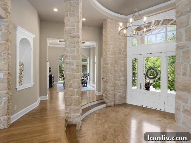Entry vestibule with tree views at 6604 Pine Valley Place