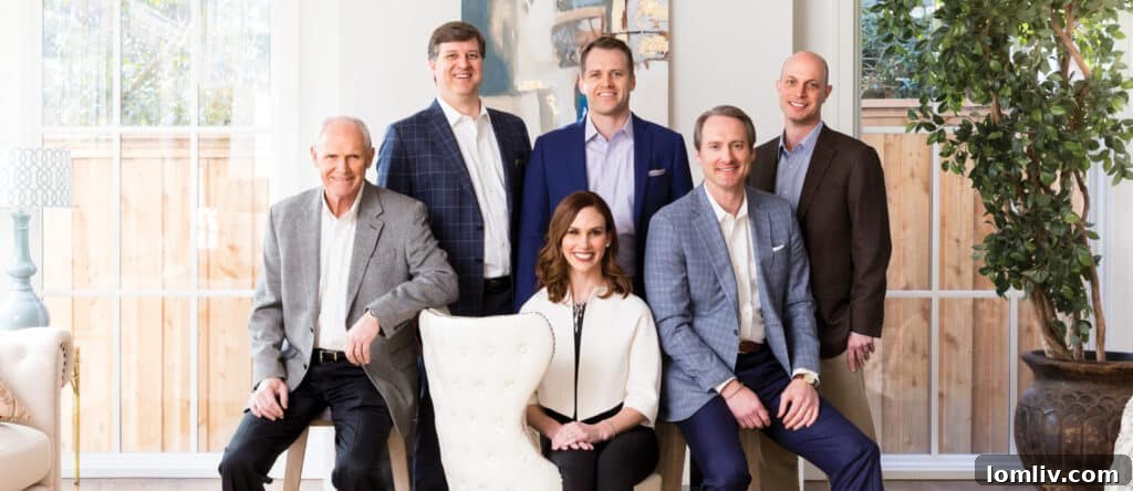 Key members of The Rhodes Group: Tom, Dan, Thomas, and Burton Rhodes, along with Neil Broussard, and Nina Sachse.