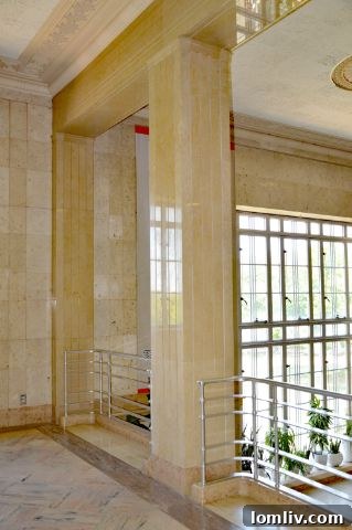 Architectural detail of a Fair Park building, showcasing Art Deco design.
