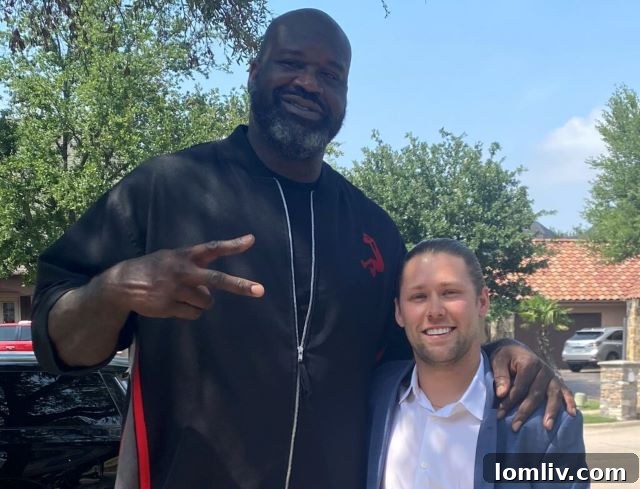 Shaquille O'Neal's North Texas Home Unveiled 3 Shaquille O'Neal with Agent Zac Gideo in North Texas