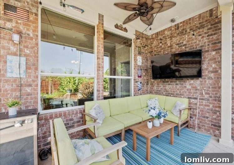 Covered Patio Entertainment Area