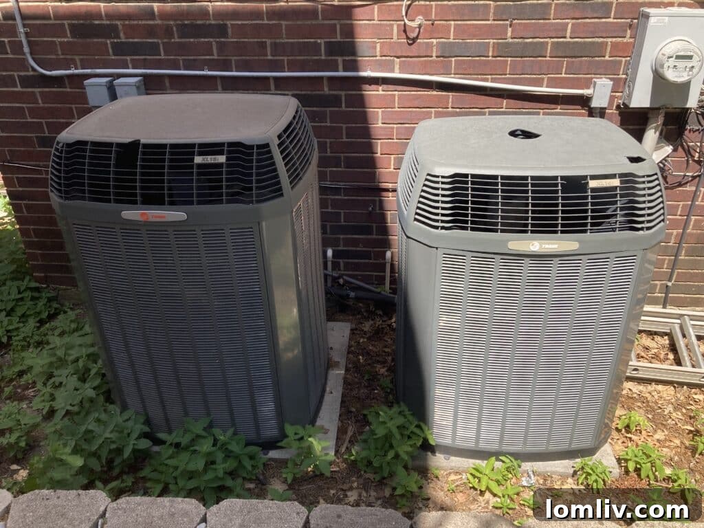 AC compressor unit showing signs of age but still functional, indicating resilient design with proper care