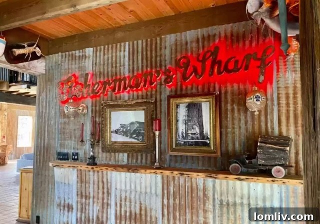Salty Dogs, Look Alive! This Pirate's House Literally Swings 8 Another view of the rustic, industrial-style interior design elements that define the pirate theme