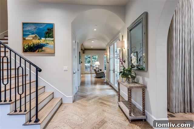 Luxurious primary bathroom designed as a spa-like retreat, complete with a freestanding soaking tub, a spacious glass-enclosed shower, and dual vanities