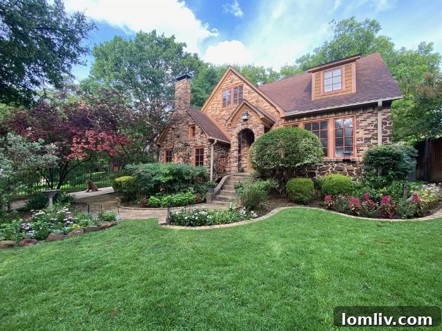 Historic Ravinia Heights Tudor Home Exterior at 3001 Irwindell Blvd
