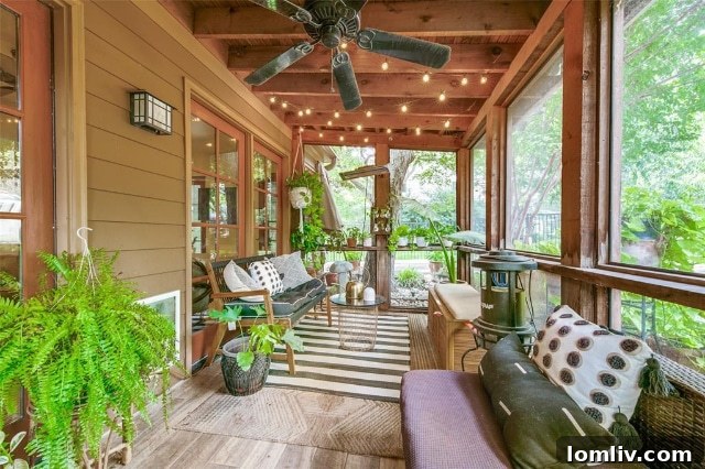 Peaceful backyard sanctuary with mature trees