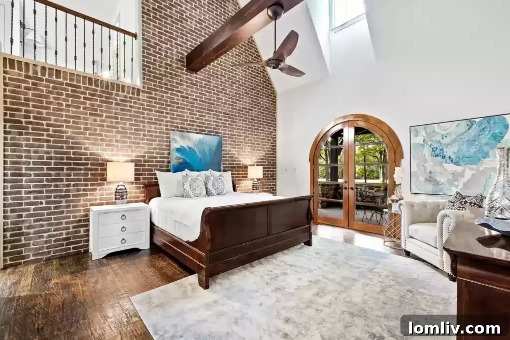 A Flower Mound Fairy Tale Home 11 Living Room with Fireplace and Vaulted Ceilings