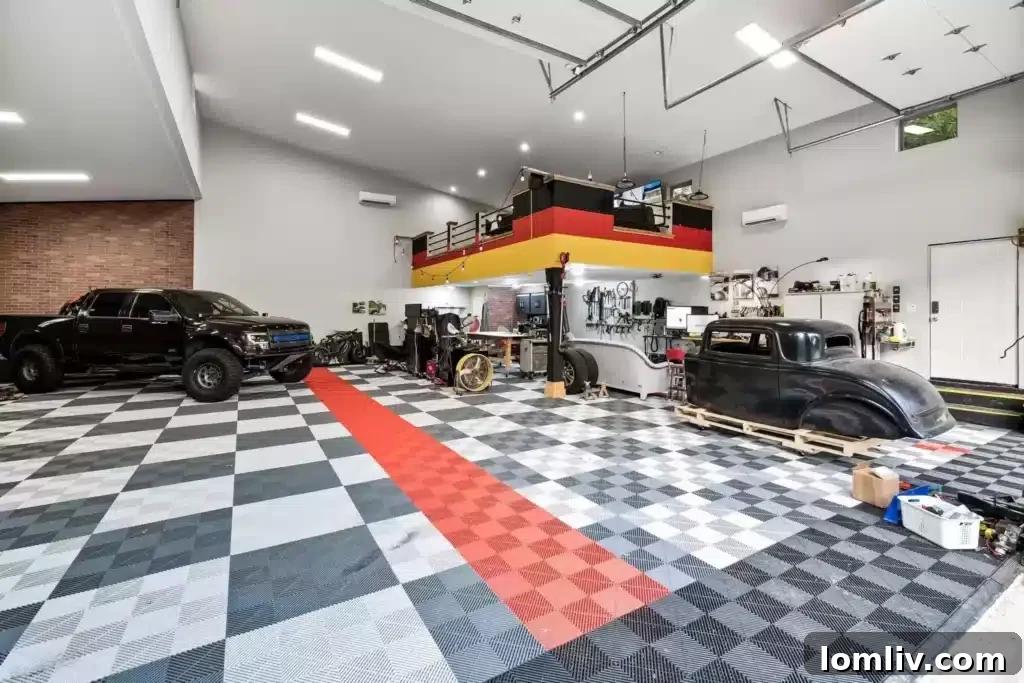 A Flower Mound Fairy Tale Home 17 Interior of One of Three Private Garages