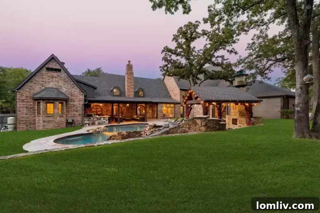 A Flower Mound Fairy Tale Home 18 View of the Lush Two-Acre Property at 4905 North Creek Crossing