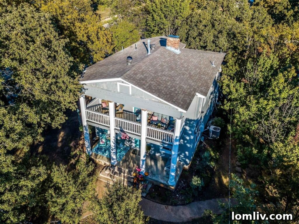 Covered garage and well-maintained property grounds