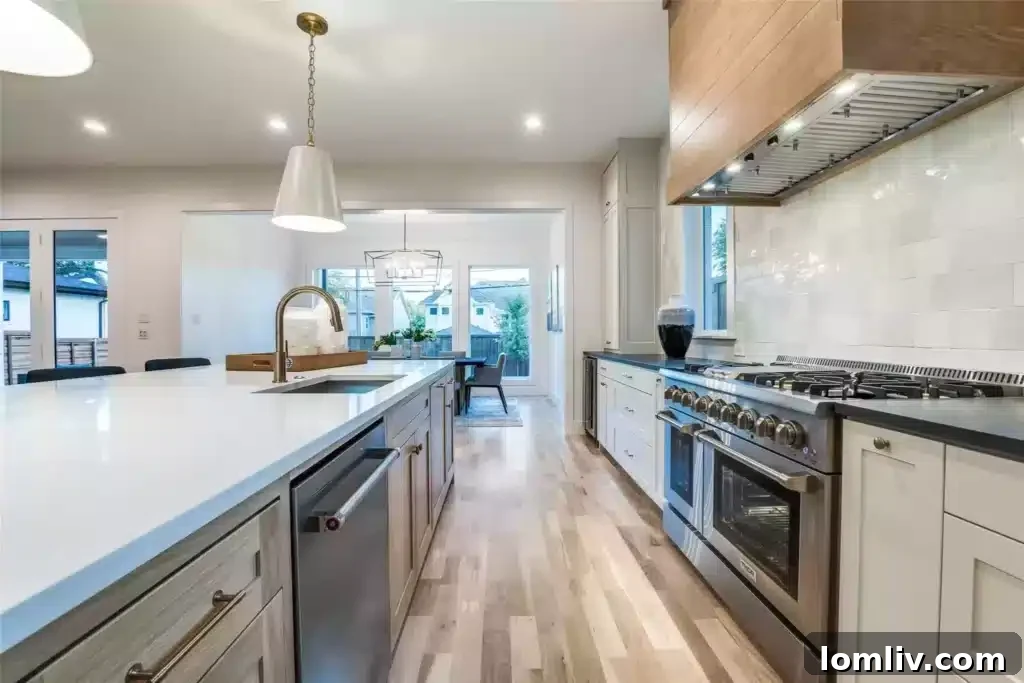 Contemporary Kitchen with Commercial Appliances